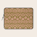 Hand-Drawn Pink And Olive Green Botanical Floral Pattern Laptop Sleeve Gallery Image 1