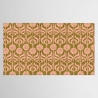 Hand-Drawn Pink And Olive Green Botanical Floral Pattern Tablecloth Gallery Image 2