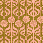 Hand-Drawn Pink And Olive Green Botanical Floral Pattern Coffee Mug Gallery Image 2