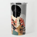 Virat Roop, Unimaginable Power God Divine Collage, Outdoors Adventure Travel Mountains, Nature Landscape Black Person Cycling Graphic Travel Mug Gallery Image 1