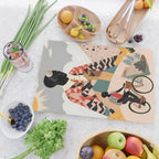 Virat Roop, Unimaginable Power God Divine Collage, Outdoors Adventure Travel Mountains, Nature Landscape Black Person Cycling Graphic Cutting Board Gallery Image 2