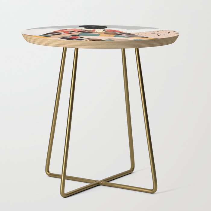 Virat Roop, Unimaginable Power God Divine Collage, Outdoors Adventure Travel Mountains, Nature Landscape Black Person Cycling Graphic Side Table Gallery Image 1