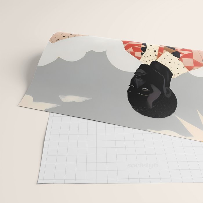Virat Roop, Unimaginable Power God Divine Collage, Outdoors Adventure Travel Mountains, Nature Landscape Black Person Cycling Graphic Wrapping Paper Gallery Image 2