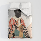 Virat Roop, Unimaginable Power God Divine Collage, Outdoors Adventure Travel Mountains, Nature Landscape Black Person Cycling Graphic Comforter Gallery Image 6