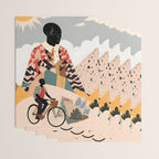 Virat Roop, Unimaginable Power God Divine Collage, Outdoors Adventure Travel Mountains, Nature Landscape Black Person Cycling Graphic Wrapping Paper Gallery Image 3