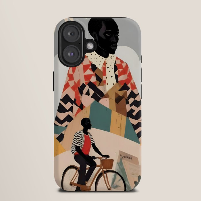 Virat Roop, Unimaginable Power God Divine Collage, Outdoors Adventure Travel Mountains, Nature Landscape Black Person Cycling Graphic iPhone Case Gallery Image 9