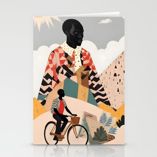 Virat Roop, Unimaginable Power God Divine Collage, Outdoors Adventure Travel Mountains, Nature Landscape Black Person Cycling Graphic Stationery Card Gallery Image 2