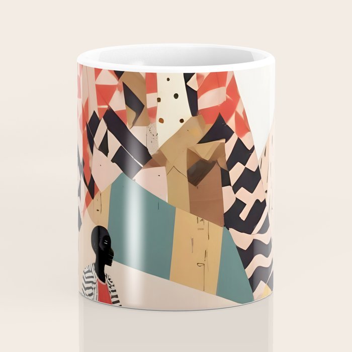 Virat Roop, Unimaginable Power God Divine Collage, Outdoors Adventure Travel Mountains, Nature Landscape Black Person Cycling Graphic Coffee Mug Gallery Image 4
