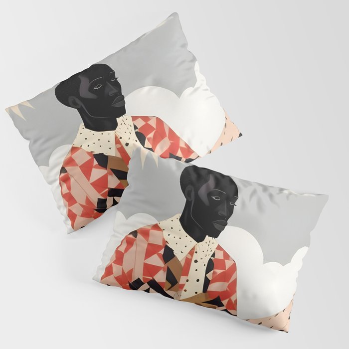Virat Roop, Unimaginable Power God Divine Collage, Outdoors Adventure Travel Mountains, Nature Landscape Black Person Cycling Graphic Pillow Sham Gallery Image 3