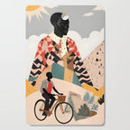 Virat Roop, Unimaginable Power God Divine Collage, Outdoors Adventure Travel Mountains, Nature Landscape Black Person Cycling Graphic Cutting Board Gallery Image 1