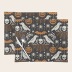 All Hallows' Eve - Black Orange Halloween Placemat Gallery Image 1
