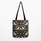 All Hallows' Eve - Black Orange Halloween Tote Bag Gallery Image 2