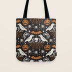 All Hallows' Eve - Black Orange Halloween Tote Bag Gallery Image 1