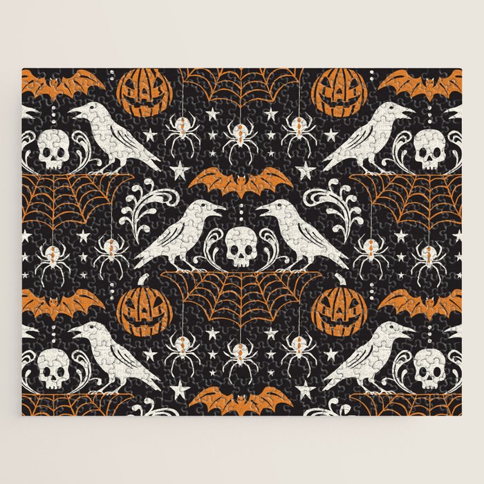 All Hallows' Eve - Black Orange Halloween Jigsaw Puzzle Gallery Image 1