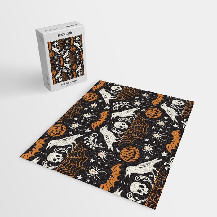 All Hallows' Eve - Black Orange Halloween Jigsaw Puzzle Gallery Image 2