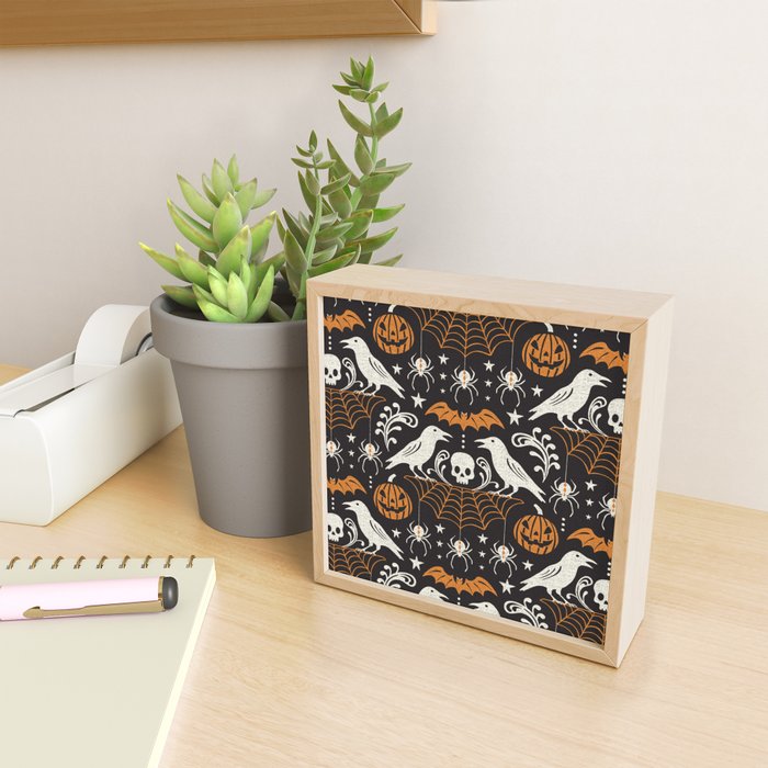All Hallows' Eve - Black Orange Halloween Mini Art Print Gallery Image 2