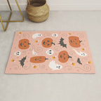 Pumpkin Party on Blush Pink Rug Gallery Image 1