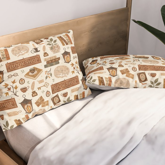 The Old Bookshop Pillow Sham Gallery Image 2