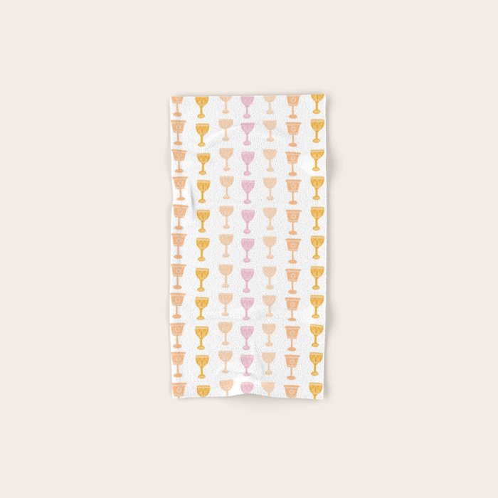 Wine Cups for Passover Pastel Bath Towel Gallery Image 1