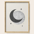 Moon Sparkle BW - Celestial Serving Tray Gallery Image 1