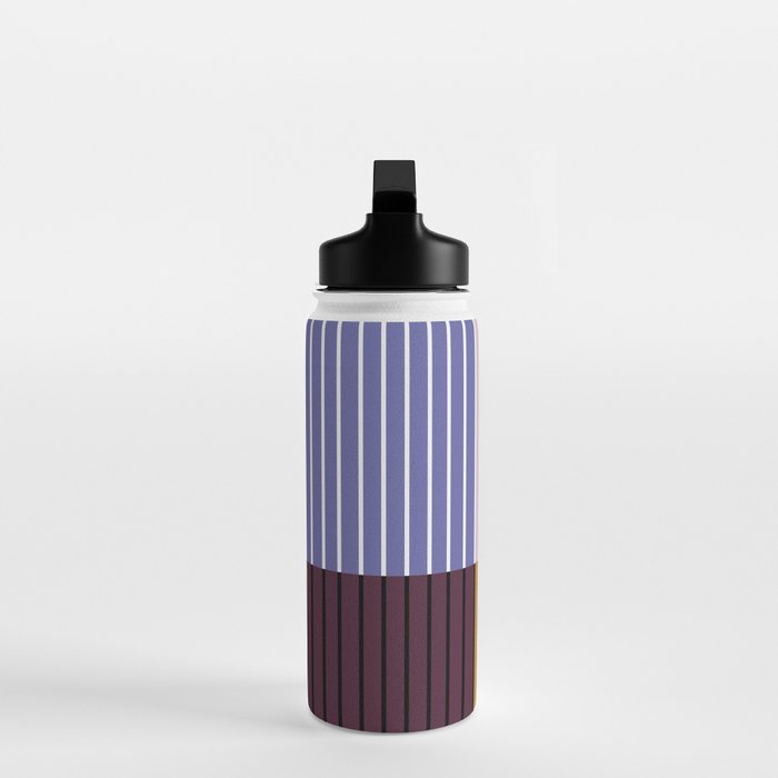Color Block Line Abstract XX Water Bottle Gallery Image 3