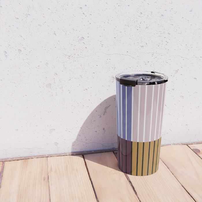 Color Block Line Abstract XX Travel Mug Gallery Image 4