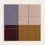 Color Block Line Abstract XX Wood Wall Art Gallery Image 1