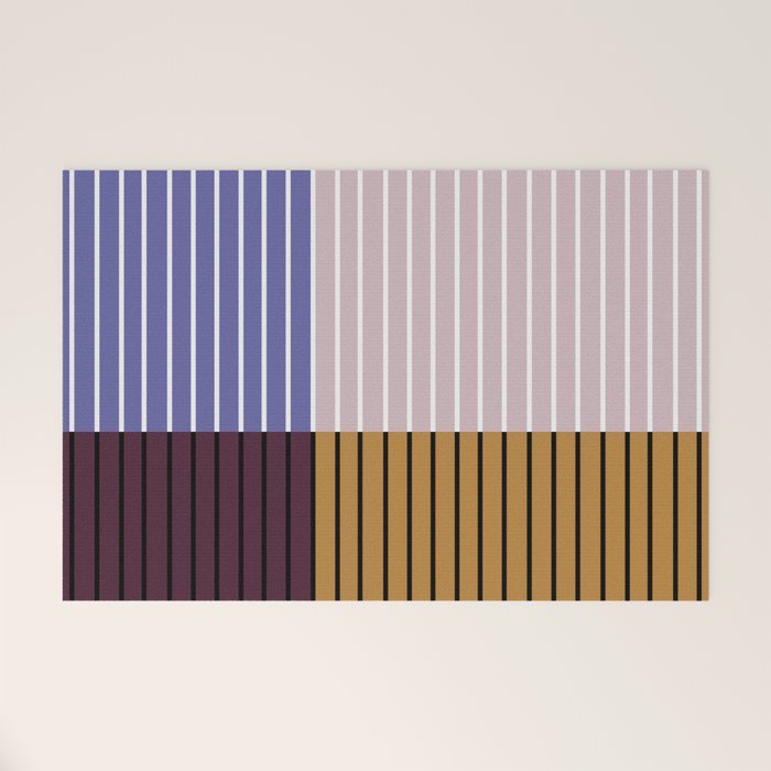 Color Block Line Abstract XX Welcome Mat Gallery Image 1