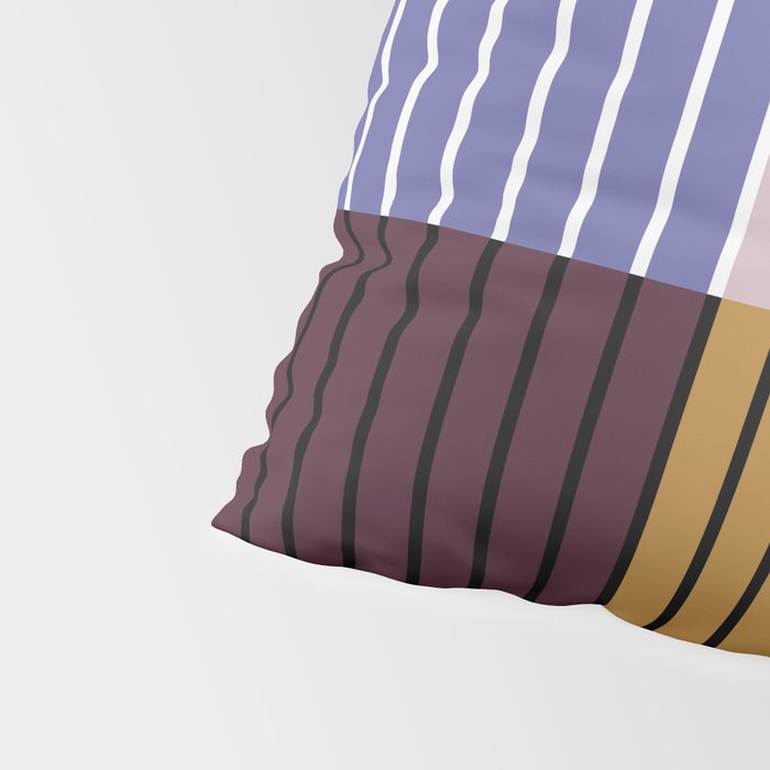 Color Block Line Abstract XX Pillow Sham Gallery Image 4