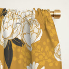 Glam Florals - Gold Window Curtain Gallery Image 2