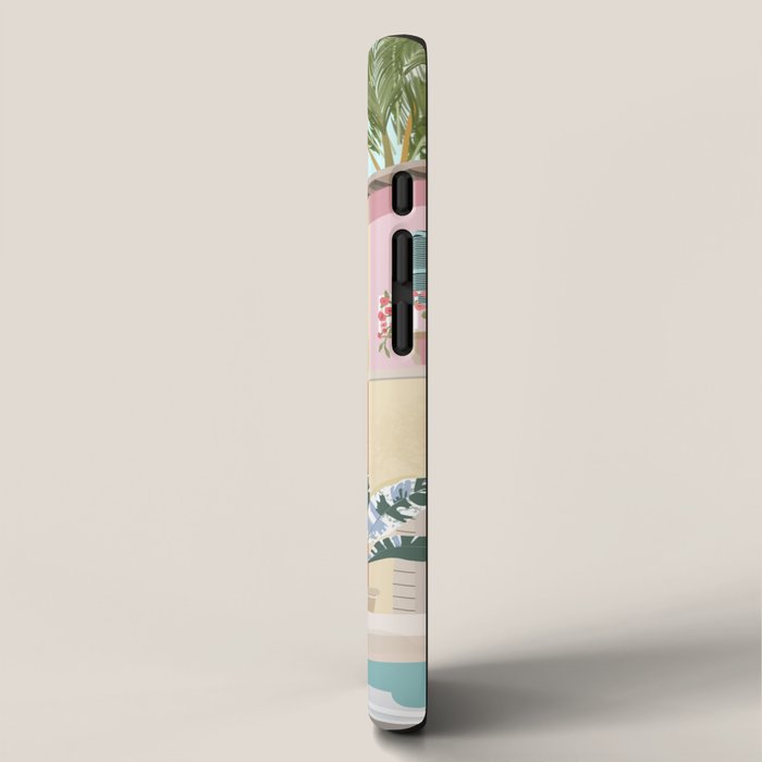 Retro Meditarranean coloful houses seascape iPhone Case Gallery Image 2