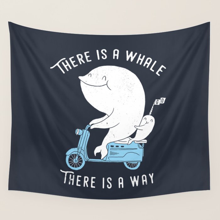 There is a whale Wall Tapestry Gallery Image 4