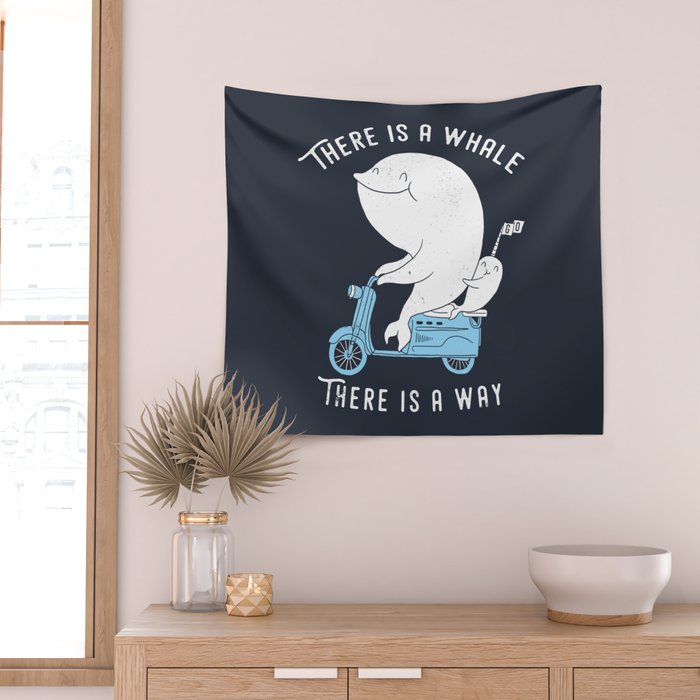 There is a whale Wall Tapestry Gallery Image 2