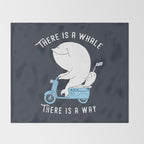 There is a whale Throw Blanket Gallery Image 2