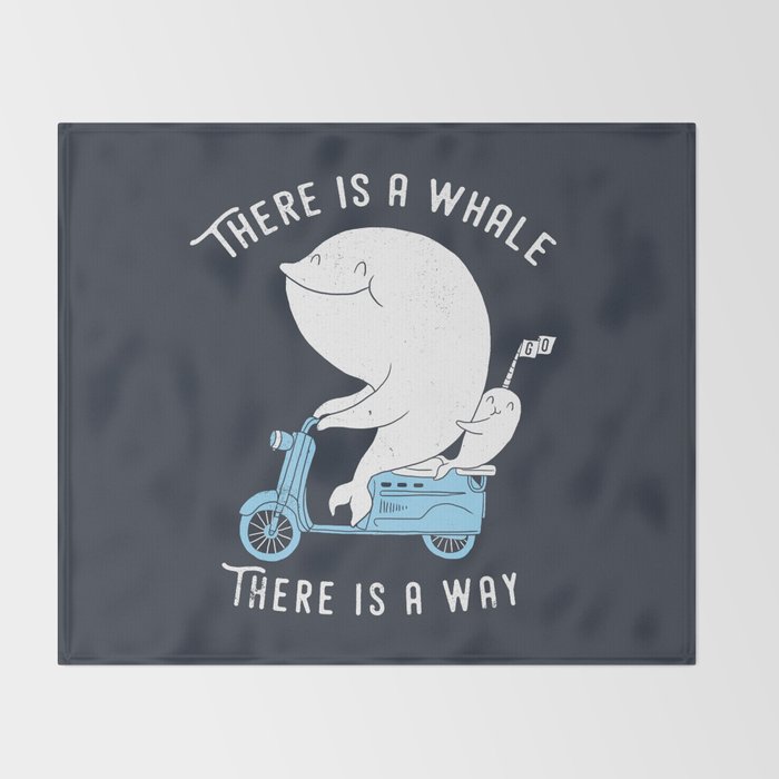 There is a whale Throw Blanket Gallery Image 2