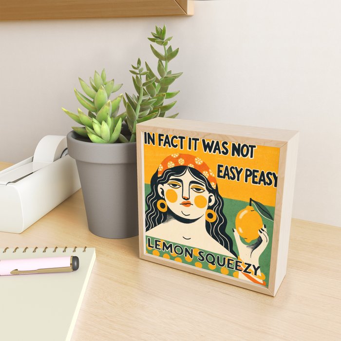 Easy peasy lemon squeezy Mini Art Print Gallery Image 2