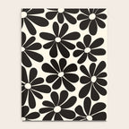 Retro Groovy Black & White Flowers Notebook Gallery Image 4