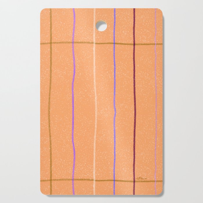 Textured Picnic Pattern in Calm Peach Cutting Board Gallery Image 1