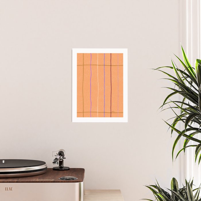 Textured Picnic Pattern in Calm Peach Poster Gallery Image 2