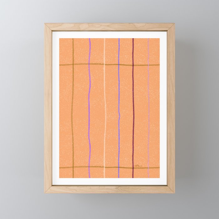 Textured Picnic Pattern in Calm Peach Mini Art Print Gallery Image 1
