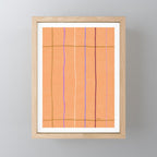 Textured Picnic Pattern in Calm Peach Mini Art Print Gallery Image 1