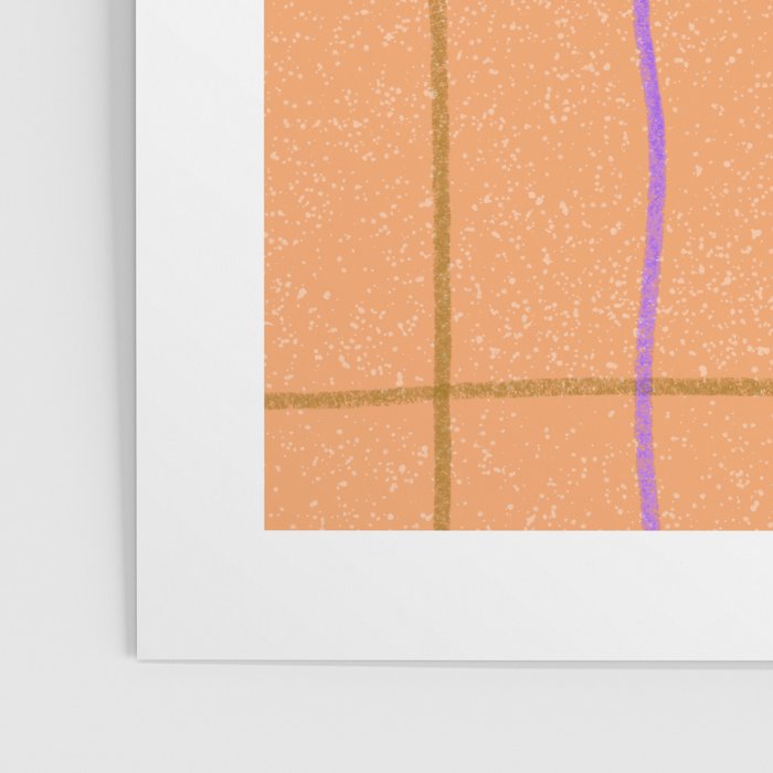 Textured Picnic Pattern in Calm Peach Poster Gallery Image 3