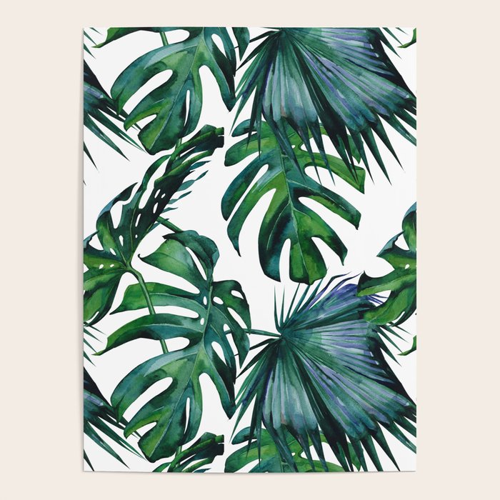 Tropical Palm Leaves Classic Poster Gallery Image 4
