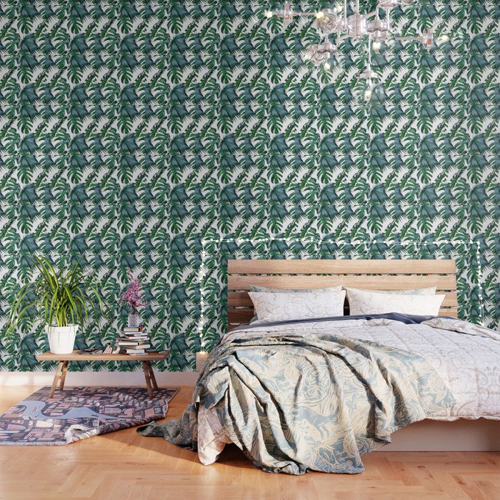 Tropical Palm Leaves Classic Wallpaper Gallery Image 3