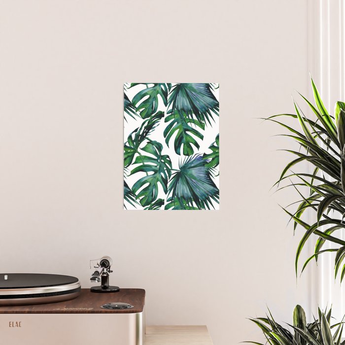 Tropical Palm Leaves Classic Poster Gallery Image 2
