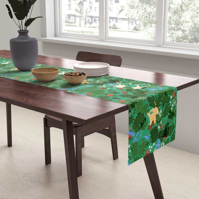 Picking up strawberries Table Runner Gallery Image 2