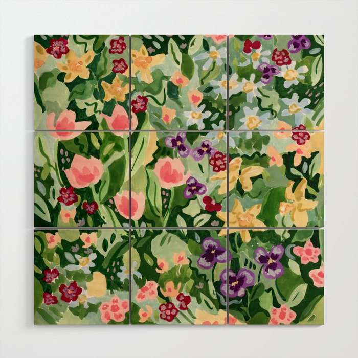 Spring Wildflowers Wood Wall Art Gallery Image 1