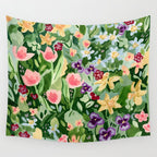 Spring Wildflowers Wall Tapestry Gallery Image 4
