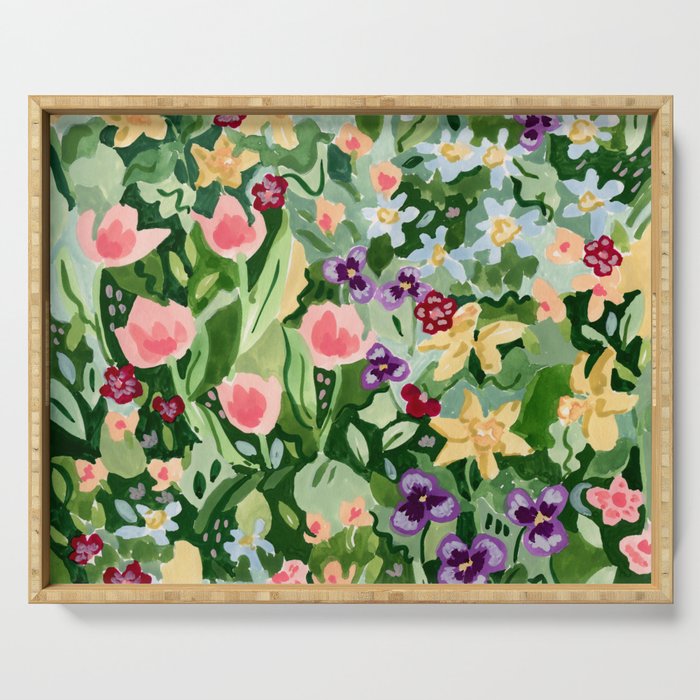 Spring Wildflowers Serving Tray Gallery Image 1