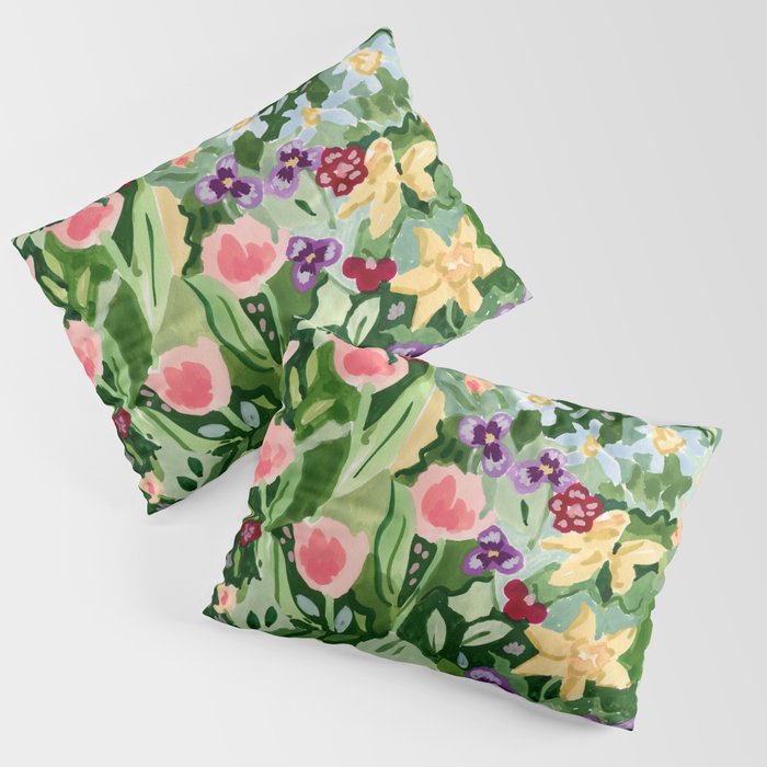 Spring Wildflowers Pillow Sham Gallery Image 1